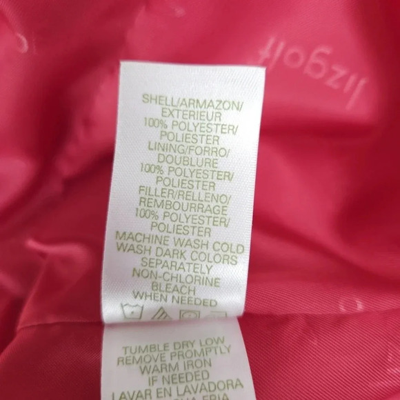 Liz Golf Vest Pink Quilted Sleeveless Snap Button Lightweight - Picture 6 of 7